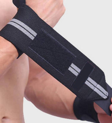 Leosportz (1pair) Wrist Strap Weight Lifting Crossfit Powerlifting Bodybuilding Wrist Support(Red, Black)