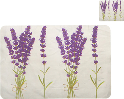 Bluegrass Rectangular Pack of 6 Table Placemat(Purple, PVC)