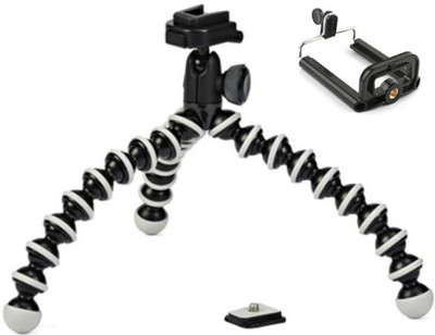 MobFest new arrival fully flexible Portable & Foldable Camera & Mobile Tripod Tripod Ball Head(Black, Supports Up to 1500 g)