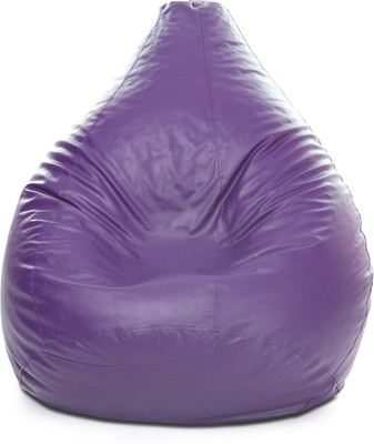 STYLE HOMEZ XXXL Classic Teardrop Bean Bag  With Bean Filling(Purple)