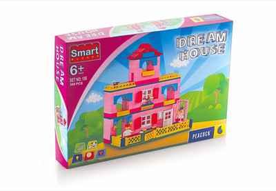 Peacock Smart Blocks Dream House-Set 135 by Party Shopping(Multicolor)
