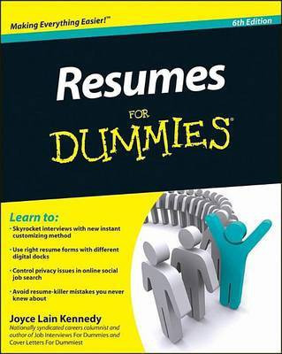 Resumes For Dummies(English, Electronic book text, Kennedy Joyce Lain)