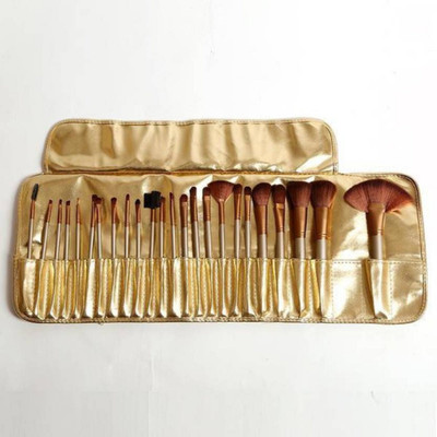 LARA KOSSLER 24 Wooden Handle with Leather Pouch (GOLDEN)054(Pack of 24)