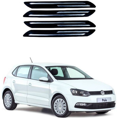 PRTEK Plastic Car Bumper Guard(Black, Pack of 4, Volkswagen, Polo)