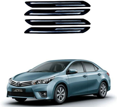 PRTEK Plastic Car Bumper Guard(Black, Pack of 4, Toyota, Corolla Altis)