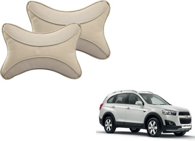 MOCKHE Beige Cotton Car Pillow Cushion for Chevrolet(Rectangular, Pack of 2)