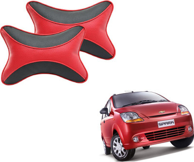 MOCKHE Black, Red Cotton Car Pillow Cushion for Chevrolet(Rectangular, Pack of 2)