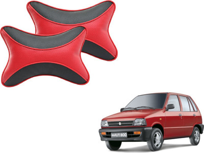 MOCKHE Black, Red Cotton Car Pillow Cushion for Maruti Suzuki(Rectangular, Pack of 2)