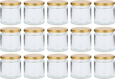 NOGAIYA Glass Grocery Container  - 300 ml(Pack of 15, White)