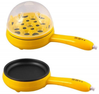 

Harvic non Stick Electric Egg Frying pan with Egg boiler Electric Mini Non stick Frying Pan with 7 Steam Egg Boiler Egg Cooker(7 Eggs)