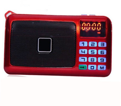 

CRETO SM-53 FM Radio With LED Flashlight AUX/USB FM Radio(Red)