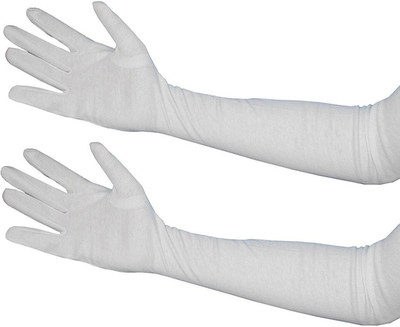 Hind Home Sun Tanning And Dust Protecting Gloves For Bike and scooty Riding(White) Solid Protective Men & Women Gloves