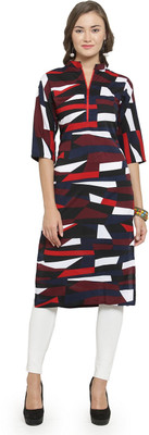 Enchanted Drapes Women Printed Straight Kurta(Multicolor)
