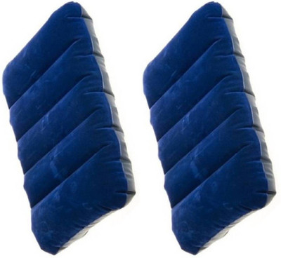 Pragati Hub Cotton Solid Sleeping Pillow Pack of 2(Blue)