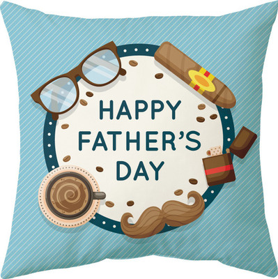 Tarun Crafts Father's Day Microfibre Solid Floor Cushion Pack of 1(Multicolor)