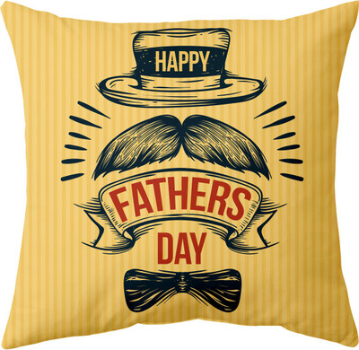 Tarun Crafts Father's Day Microfibre Solid Floor Cushion Pack of 1(Multicolor)