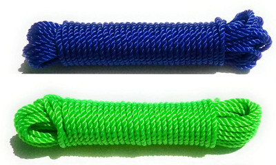 Your's Favourite Polyster anti rust rope clothlines Rope (10m each,Pack of 2) Multicolor(Length: 20 m, Diameter: 4 mm)
