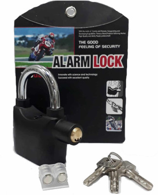 InfraHive High Quality Alarm Lock Padlock Anti-Theft Security System Door Safety Lock(Black)