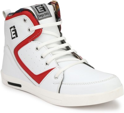 EEGO ITALY Ankle Length High Tops For Men(White)