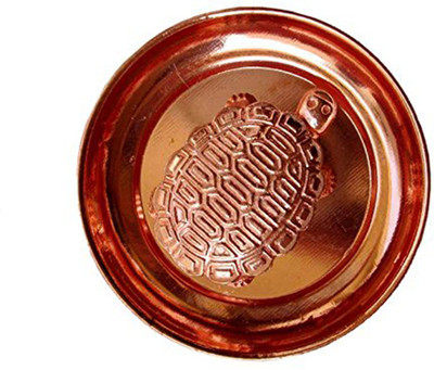 Dharma Tattva Feng Shui Metal Tortoise Turtle Plate Yantra Vastu for Home Decor, Decorative Showpiece  -  1.27 cm(Copper, Copper)