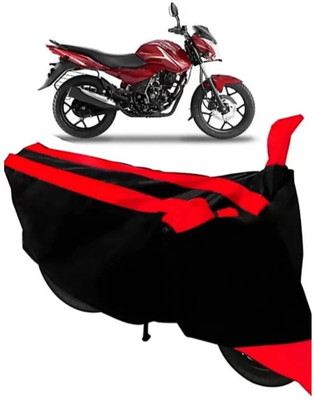 KAROBAR Two Wheeler Cover for Bajaj(Avenger 220 DTS-i, Black, Red)