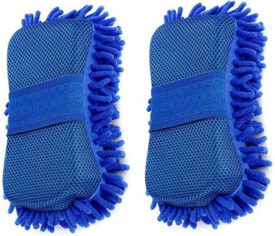 Daily Fest Microfiber Vehicle Washing  Sponge(Pack Of 2)