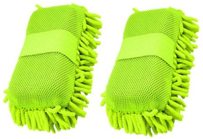 ASHIRWAD Microfiber, Polyester, Fabric Vehicle Washing  Sponge(Pack Of 2)