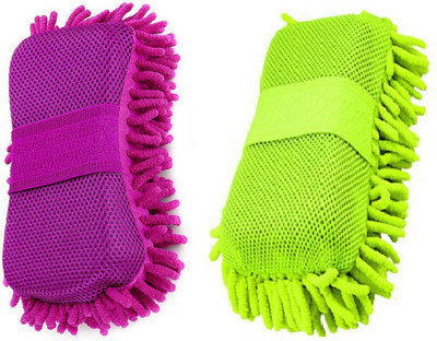 Daily Fest Microfiber Vehicle Washing  Sponge(Pack Of 2)