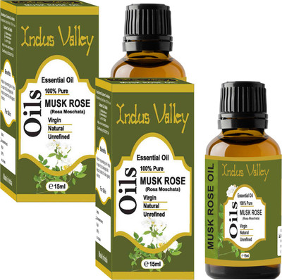 

Indus Valley 100% Virgin Musk Rose Essential Oil - Twin Pack(30 ml)