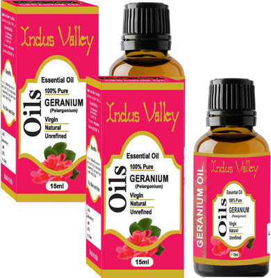 

Indus Valley 100% Virgin Geranium Essential Oil - Twin Pack(30 ml)