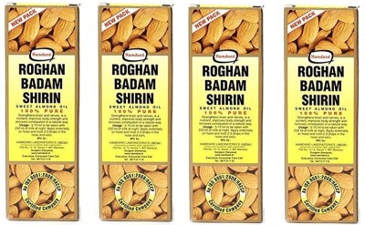 Hamdard Roghan Badam Shirin- 50ml (Pack of 4) Hair Oil(50 ml)