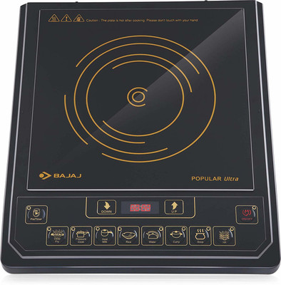 

Bajaj Popular Ultra 1400-Watt Induction Cooktop(Black, Push Button)