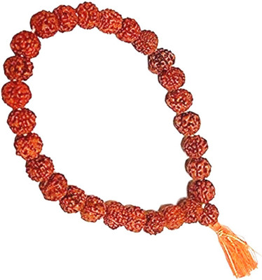 numeroastro Natural & Original 5 Mukhi Rudraksha Mala For Jaap (27 Beads) (1 Pc) Wood Chain
