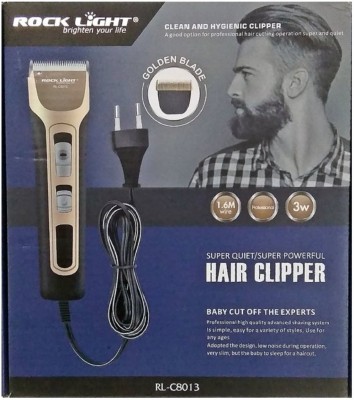 Rocklight RL-C8013 PROFESSIONAL QUALITY Corded Grooming Kit (Gold) Trimmer 45 min  Runtime 4 Length Settings(Gold)