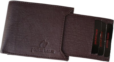 pocket bazar Boys Casual Brown Artificial Leather Wallet(8 Card Slots)