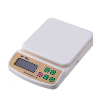 D-DEVOX Premium Quality Electronic Compact Kitchen Scale SF-400A (1gm to 10kgs) Weighing Scale(White)