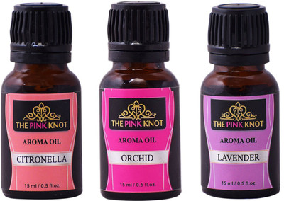 THE PINK KNOT Lavender , Citronella & Orchid set of three aromatic fragrant diffuser oil (15ml each) Aroma Oil Lavender , Citronella & Orchid set of three aromatic fragrant diffuser oil (15ml each)(3 x 15 ml) THE PINK KNOT Lavender , Citronella & Orchid set of three aromatic fragrant diffuser oil (15ml each) Aroma Oil Lavender , Citronella & Orchid set of three aromatic fragrant diffuser oil (15ml each)(3 x 15 ml)