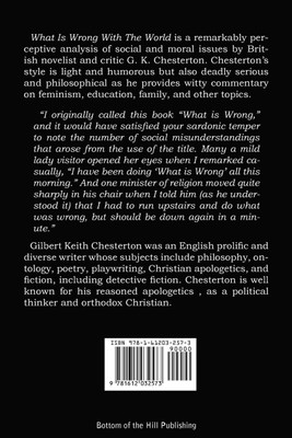 What's Wrong with the World(English, Paperback, Chesterton G K)