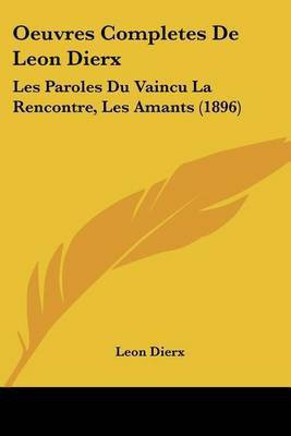 Oeuvres Completes De Leon Dierx(French, Paperback, Dierx Leon)