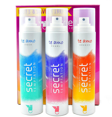 Secret Temptation Te Amo combo (120 ml x 3) Body Mist - For Women(360 ml, Pack of 3)