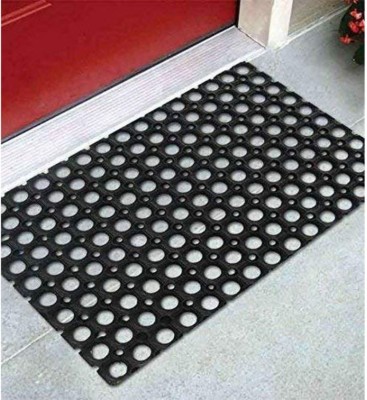 Casanest Rubber Door Mat(Blue, Small)