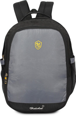 

Hot Shot Polyester 30 Liters Waterproof School, College Waterproof Multipurpose Bag(Grey, Black, 30 L)