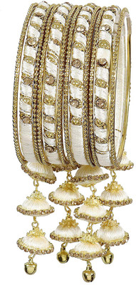 NMII Metal, Fabric Zircon Bangle(Pack of 12)