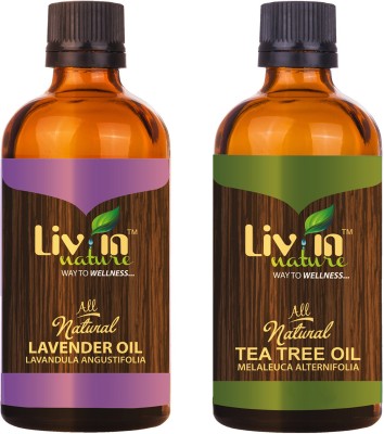 LIV IN NATURE Set of 2 Essentials Oils - Teatree, Lavender (15ml each)(30 ml)