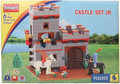 Peacock Smart Blocks Castle Set-Junior by Party Shopping(Multicolor)