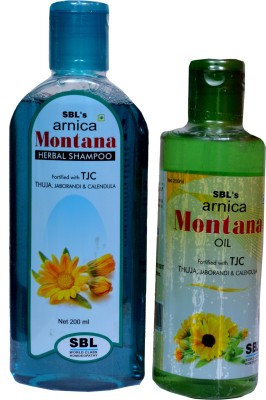 SBL HAR CARE COMBO(ARNICA MONTANA SHAMPOO+ARNICA MONTANA OIL)(2 Items in the set)