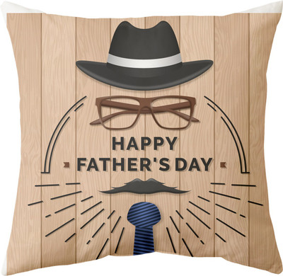 Tarun Crafts Father's Day Microfibre Solid Floor Cushion Pack of 1(Multicolor)