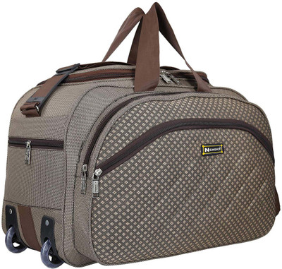 N Choice (Expandable) Lightweight 40 L Luggage Travel Duffel Bag with 2 Wheels (Blue) Duffel With Wheels (Strolley)