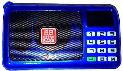 

CRETO SM-53 FM Radio Player With LED Torch MicroSD/USB/AUX Player FM Radio(Blue)