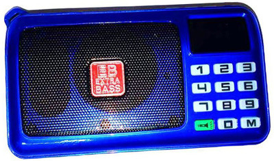 

CRETO SM-53 Fm Radio Player with Torch Supports MicroSD, USB & AUX FM Radio(Blue)